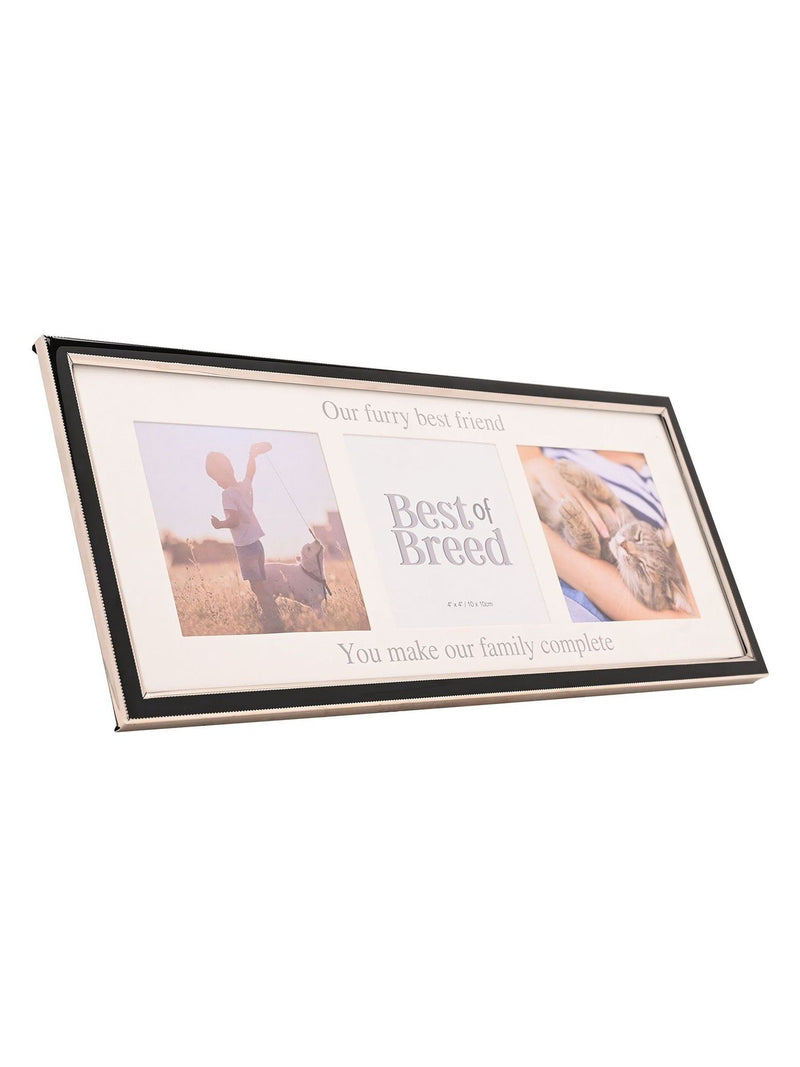 Widdop white paw print photo frame with ink pad (British brand)