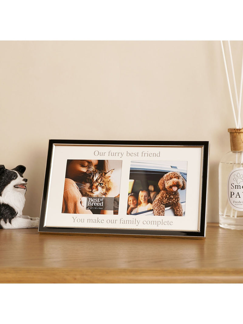 Widdop White double aperture photo frame 16x25.5cm - British product