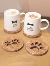 Next Widdop Brown Paw Print Mango Wood Coasters - Set of 4- Buy online at McGrocer