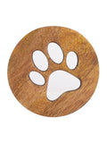 Widdop brown paw prints coasters set of 4, UK version