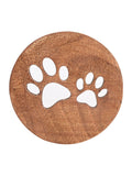 Widdop brown paw prints coasters set of 4, UK version