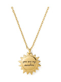 Kate Spade gold tone sun pendant necklace, imported from the UK