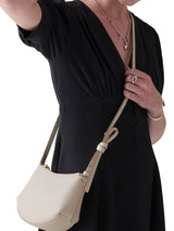 Next Kate Spade Cream Loop Pebbled Leather Cross-Body Bag- Buy online at McGrocer
