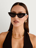 Le Specs Hypnosis cat-eye sunglasses black midsize - British product