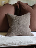Ellenvale Interiors chocolate brown boucle cushion cover 45x45cm - British product