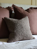 Ellenvale Interiors chocolate brown boucle cushion cover 45x45cm - British product