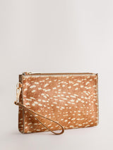 Next Animal Deer Print Leather Pouch- Buy online at McGrocer