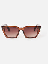Next Oliver Bonas Brown Angled Square Sunglasses- Buy online at McGrocer