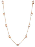 Lauren Ralph Lauren gold tone blush stone necklace 40.5cm, UK version