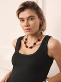 Mint Velvet red resin chunky beaded necklace (British brand)