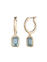 Next Lauren Ralph Lauren Gold Tone Aqua Strong Huggie Hoop Earrings- Buy online at McGrocer
