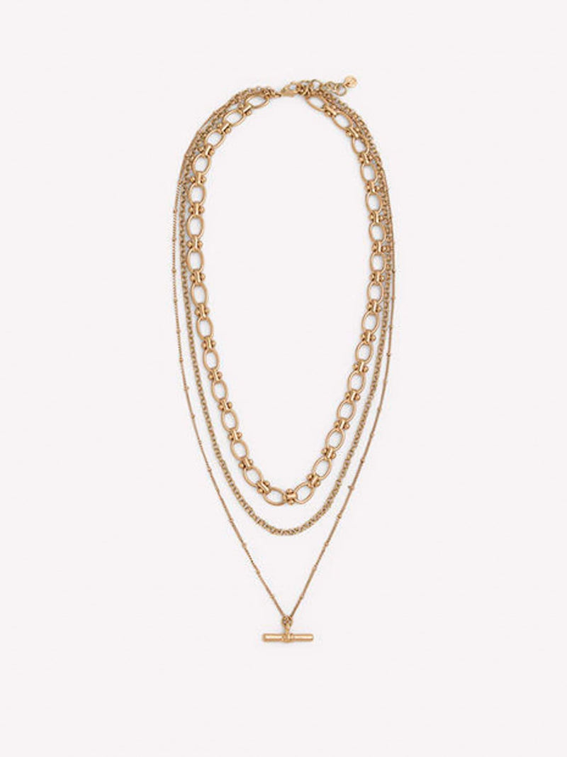 Boden gold tone layering necklace, imported from the UK