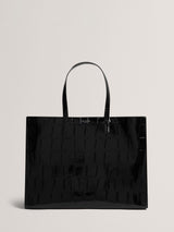 Next Ted Baker Black Vivvien Croc Effect Extra Large Icon Bag- Buy online at McGrocer