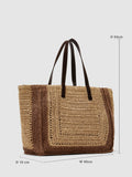 Reiss Rosie raffia-effect zebra-print tote bag (British brand)