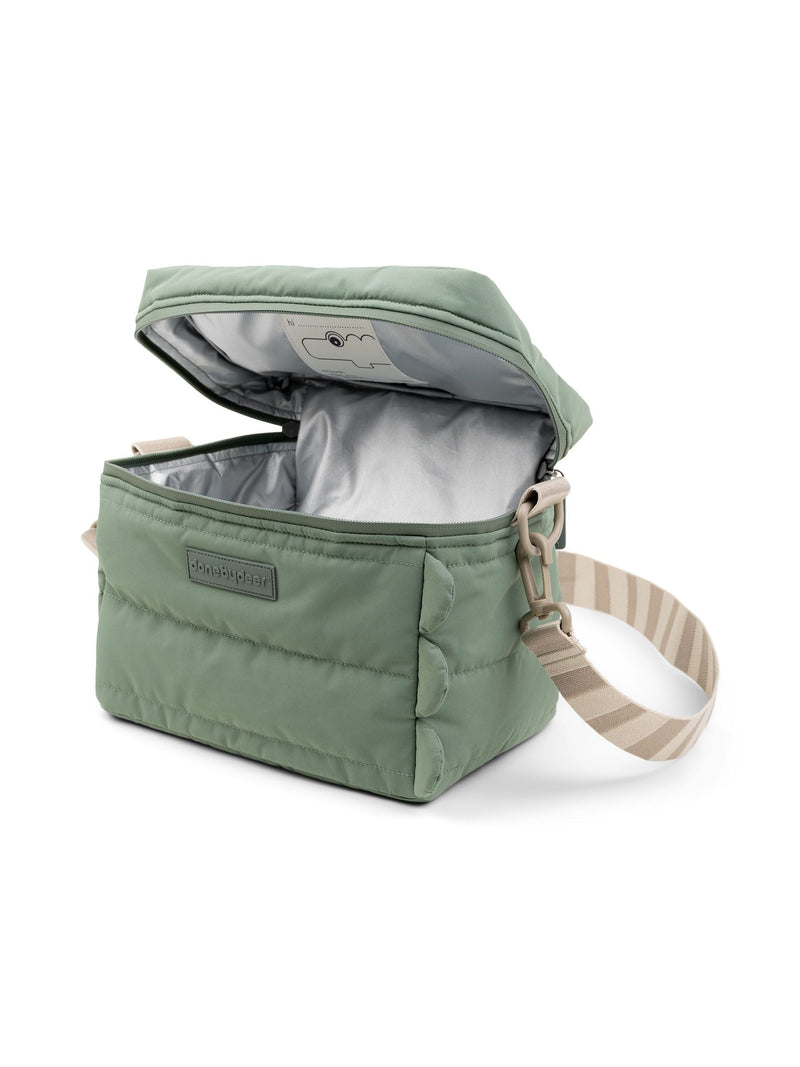 Done by Deer green quilted insulated lunch bag, imported from the UK
