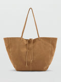Mango tan brown suede shopper tote bag, imported from the UK