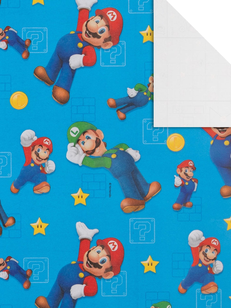 Hallmark Super Mario Bros wrapping paper 3 pack, UK version