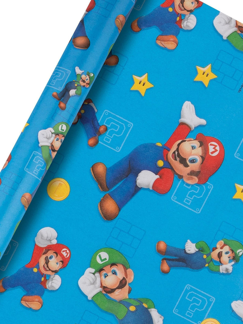 Hallmark Super Mario Bros wrapping paper 3 pack, UK version