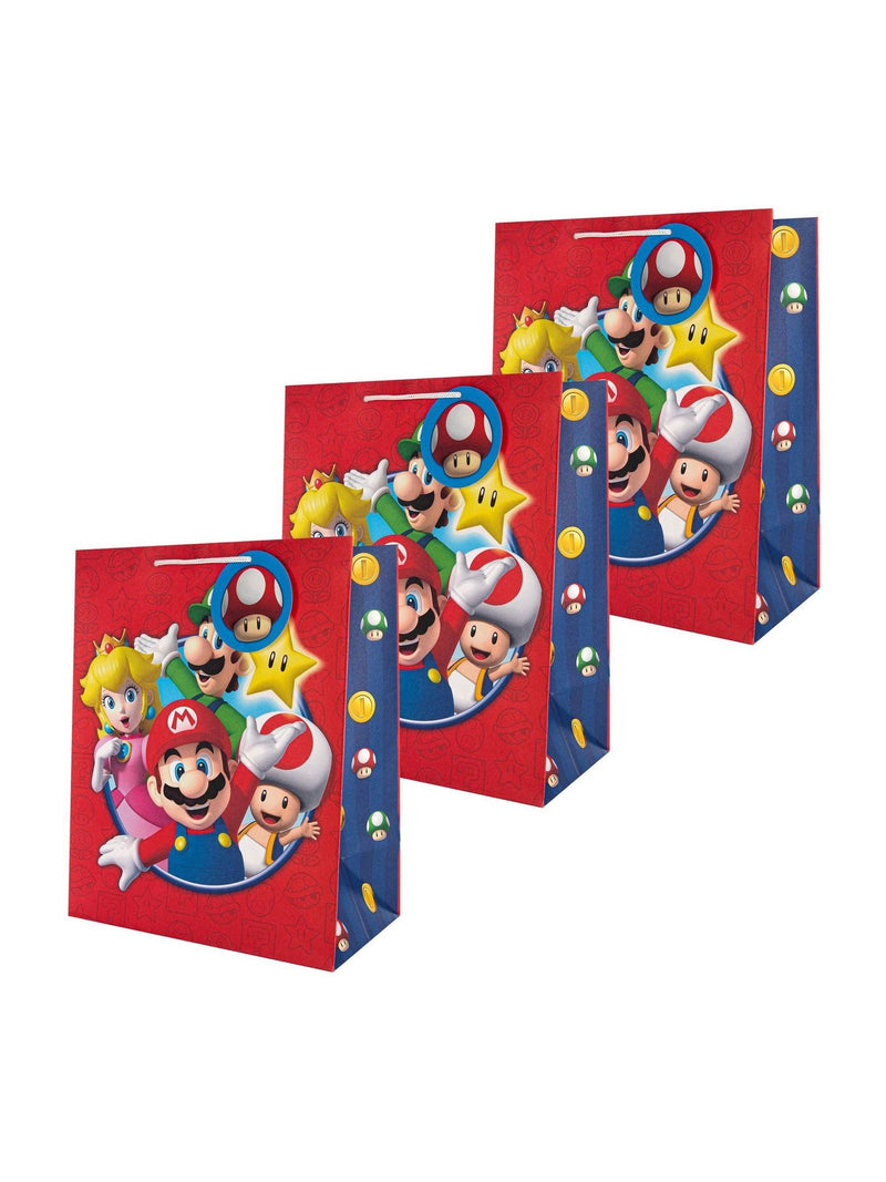 Hallmark Super Mario Bros gift bags 3 pack, UK version