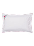 Land & Shore embroidered cotton pillowcase pair (British brand)