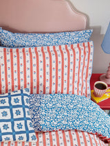 Next Land & Shore Quintin Stripe Blue Cotton Pillowcases Pair- Buy online at McGrocer