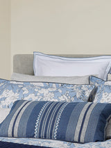 Next Bedeck of Belfast Liyana Chambray Blue 200 Thread Count Cotton Pillowcase Pair- Buy online at McGrocer