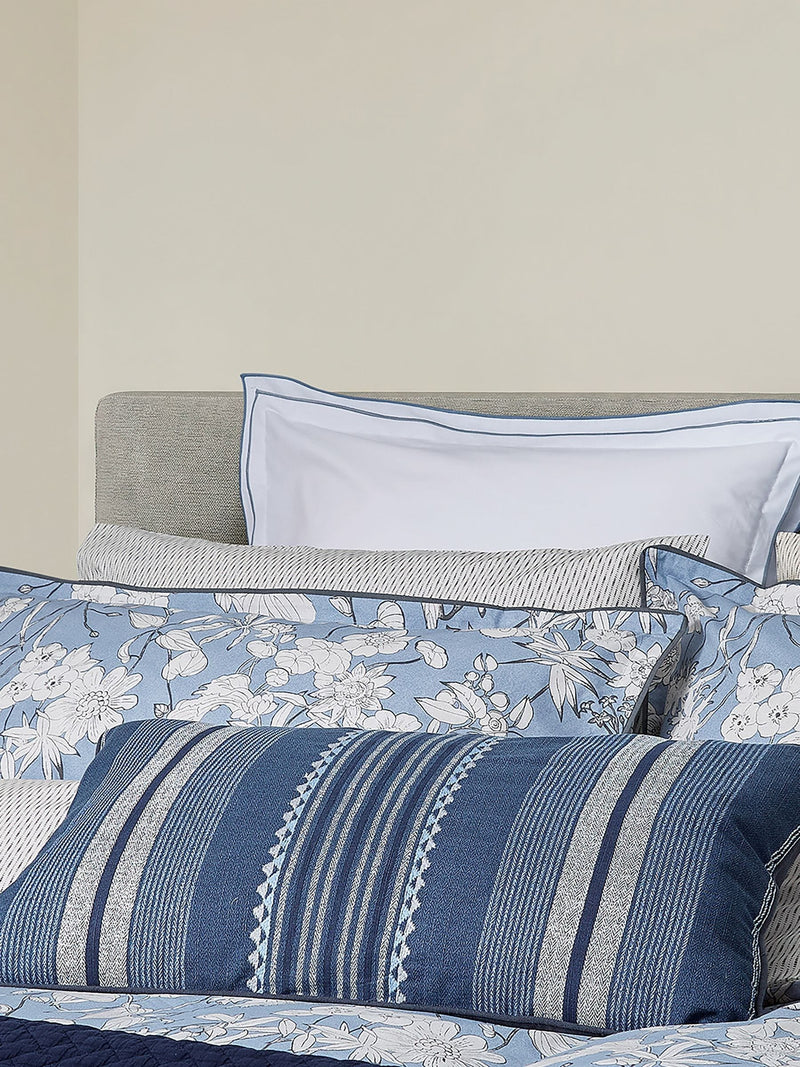 Bedeck of Belfast pillowcase pair chambray blue - British product