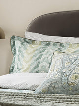 Next Bedeck of Belfast Reya Green 200 Thread Count Cotton Pillowcase Pair- Buy online at McGrocer