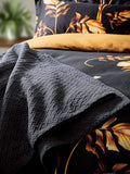 Ted Baker black diagonal matelassé throw, UK version