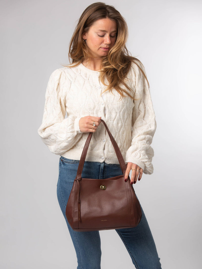 Pure Luxuries London Zoff brown leather handbag (British brand)