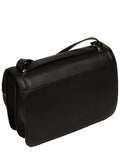 Pure Luxuries London black leather cross body bag (British brand)