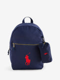 Polo Ralph Lauren blue logo canvas backpack 16.75 inch, UK version