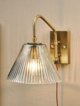 Next Nkuku Antique Brass Akoli Glass Wall Lamp- Buy online at McGrocer