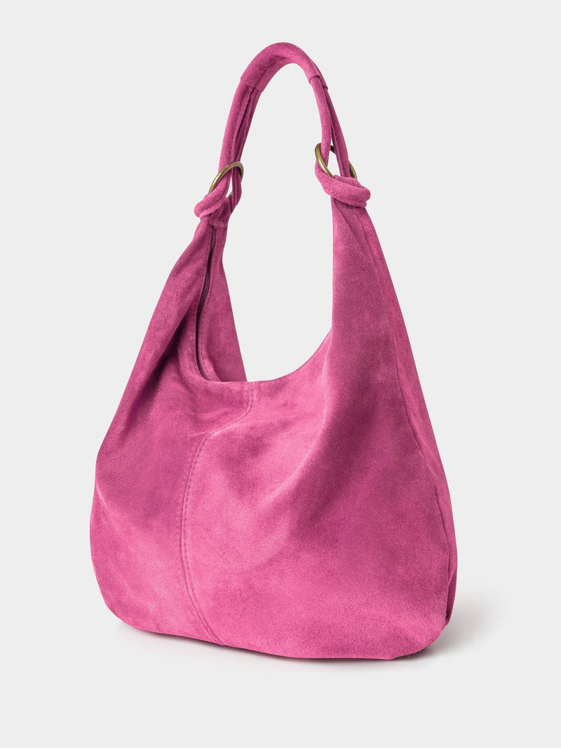 Joe Browns pink hobo suede bag, UK version
