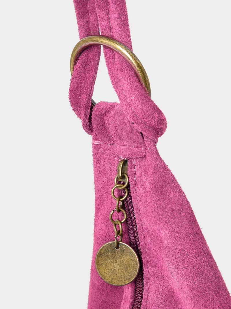 Joe Browns pink hobo suede bag, UK version