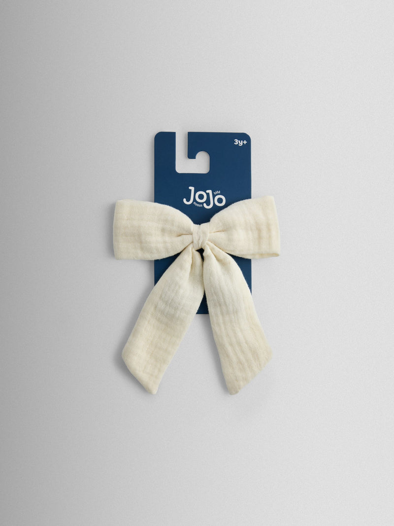 JoJo Maman Bébé cream large cheesecloth bow, UK version