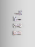 JoJo Maman Bébé light pink bunny hair clips 4-pack, UK version