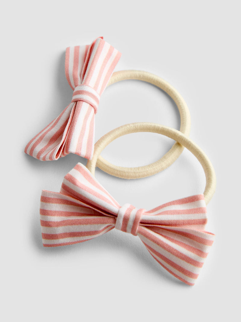 JoJo Maman Bébé hair accessories set light pink stripe, imported from the UK