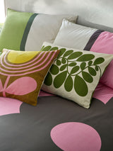 Next Orla Kiely Abacus Block Multi Green 200 Thread Count Cotton Pillowcases (Set of 2)- Buy online at McGrocer