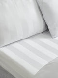 Catherine Lansfield white satin stripe pillowcases 4-pack, imported from UK