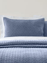 Next Bianca Attica Velvet Embroidered Hypoallergenic Pillow Sham Pair 50x75cm- Buy online at McGrocer