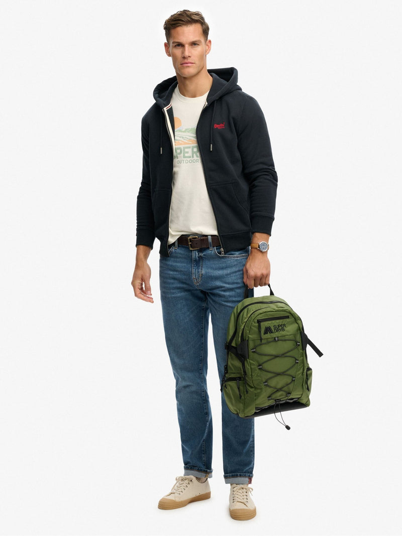 Superdry green outdoor logo backpack 28L, imported from the UK