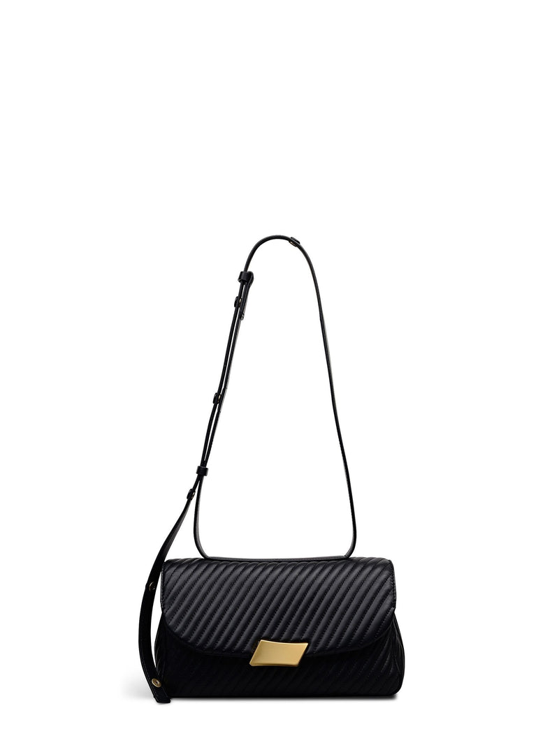 Radley Belsize quilt cross body bag in black leather (British brand)