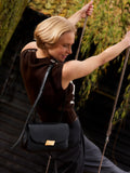 Radley Belsize quilt cross body bag in black leather (British brand)