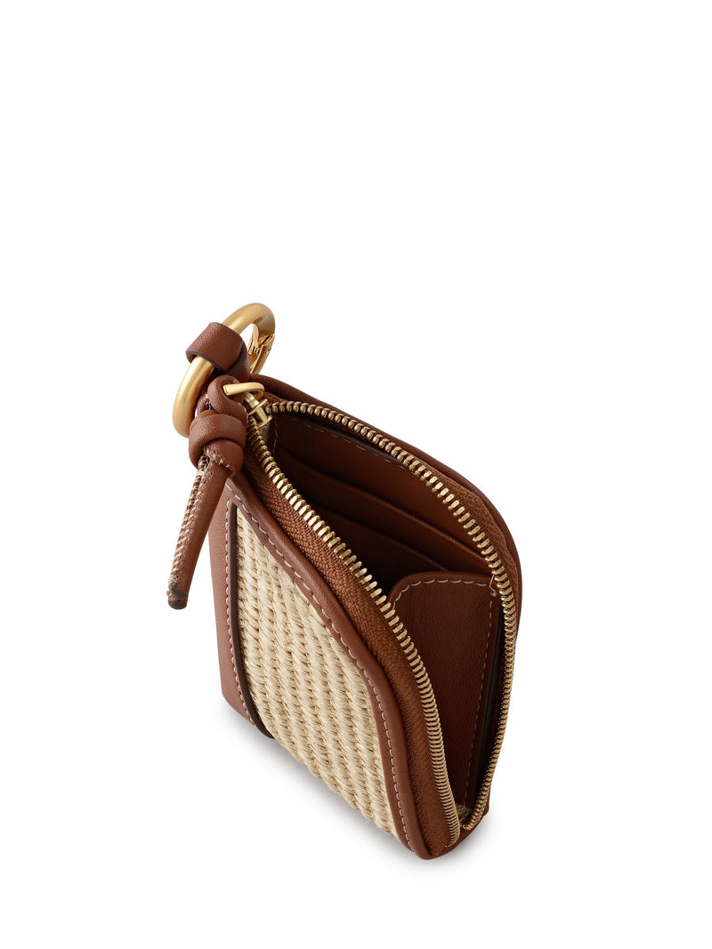 Radley Golden Lane raffia bag charm (British brand)