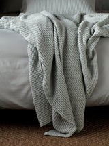 Next Secret Linen Store Sage Big Waffle 100% Cotton Throw 260 x 230 cm- Buy online at McGrocer