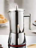 GEFU Silver Nando 4-cup espresso maker stainless steel (British brand)