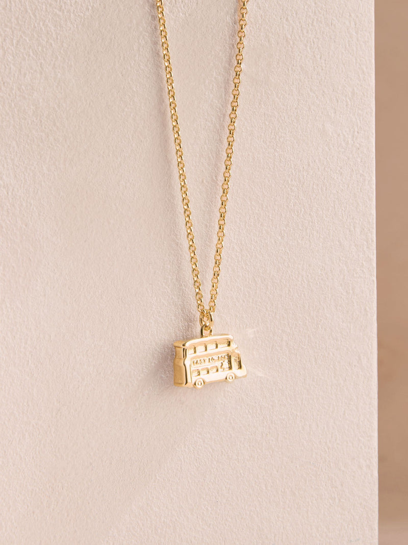 Cath Kidston gold-tone London bus pendant necklace (British brand)