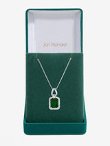 Next Jon Richard Silver Tone Cubic Zirconia Emerald Perfume Bottle Pendant 16 Inch Chain- Buy online at McGrocer