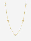 Jon Richard gold tone cubic zirconia bezel necklace, UK version
